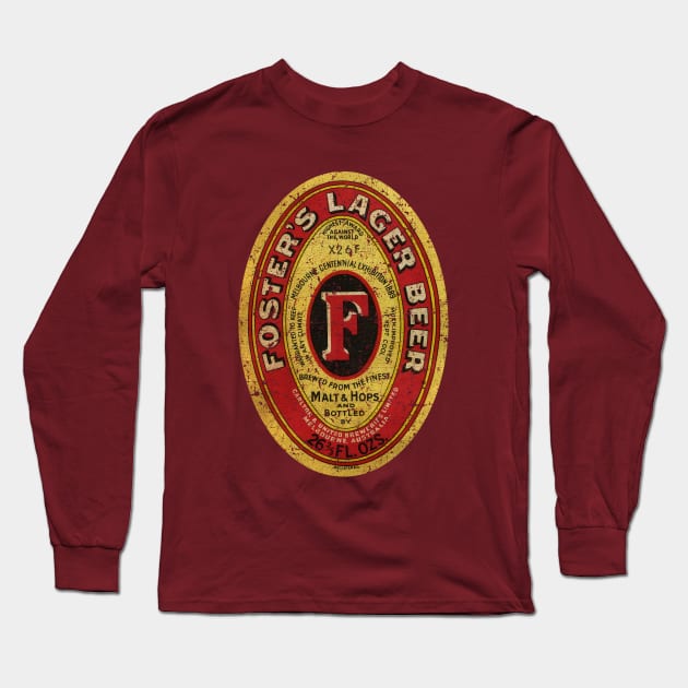 FOSTERS LANGER BEER Long Sleeve T-Shirt by ngilerterus